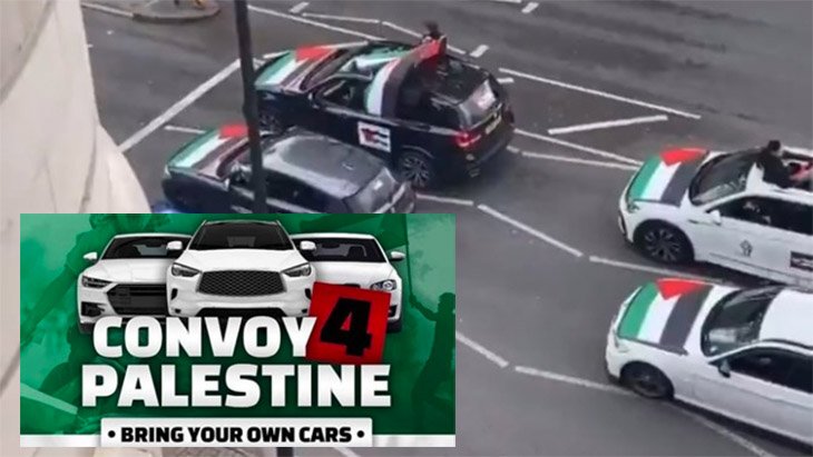 Solidarność z Palestyną czy antysemityzm? Zdjęcia z nagrań aut, z których padły antysemickie groźby.