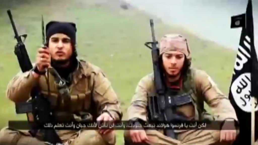 Kadr z propagandy ISIS zachęcający do ataków we Francji i Belgii