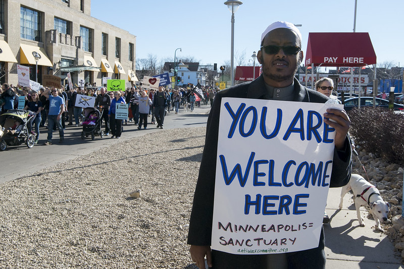 Marsz solidarności z imigrantami w Minneapolis rok 2017 (zdj. Flickr, Fibonacci Blue)